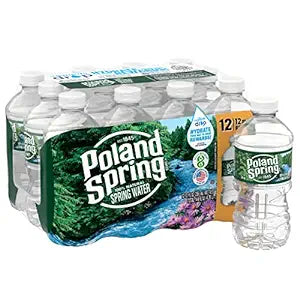 Poland Spring Brand 100% Natural Spring Water, 12 fl oz. Plastic Bottles (12 count)