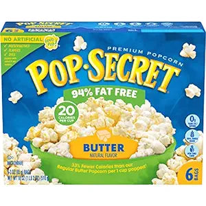 Pop Secret 94% Fat Free Butter Popcorn, 6 Count