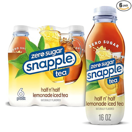 Snapple Diet Half 'n Half, 16 fl oz recycled plastic bottle, 6 pack