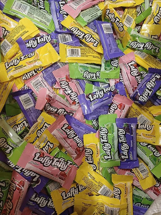 Laffy Taffy Bulk Candy - 2 LB - Banana Laffy Taffy Candy Bulk, Cherry Laffy Taffy, Sour Apple Laffy Taffy - Taffy Candy - Laffy Taffy Assorted Taffy Chews