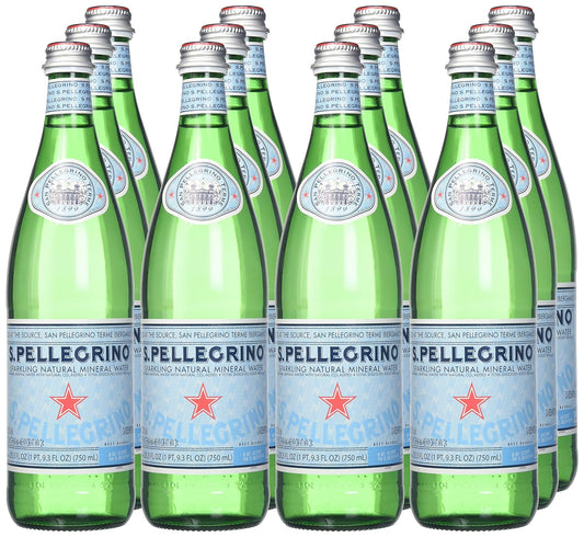 San Pellegrino Sparkling Natural Mineral Water, 25.3 Fluid Ounce (Pack of 12)